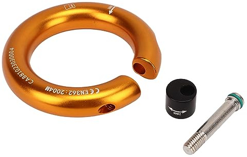 Abseilring, 24 KN 12mm Öffnung Aluminiumlegierung Kletterkarabiner Abnehmbarer Kletterverbinder Sicherungs O-Ring Verbindungspunkt Für Klettern Baumpfleger Hängematte Baumklettern Höhenarbeiten