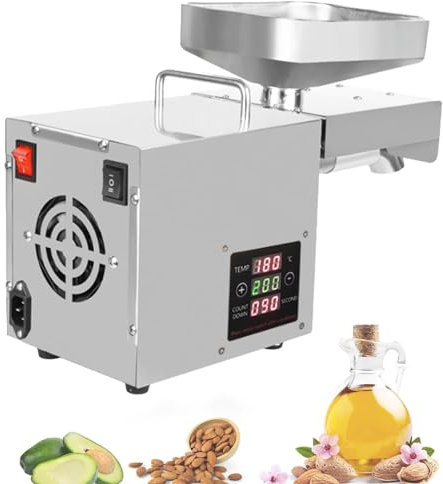 Cashwise Machine de Presse à Huile Graines de Noix Extraction d'huile Machine de Presse Froide ou à Chaud, Machine Commerciale de Presse à Huile Automatique, extracteur électrique en Acier Inoxydable