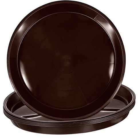 BESPORTBLE 5 Piezas Bandeja Paletas De Plastico Maceteros para Exteriores Plato De Agua De Maceta De Plantas Clásico Platillos De Plantas Marrones Plástico Reciclado Portavasos Interior