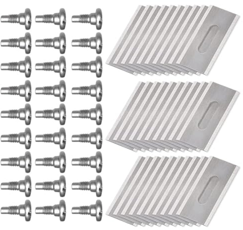 YHIJSR 30 Piezas Cuchillas Robot Cortacesped Cuchillas de Acero Inoxidable con Tornillos Cuchillas Automower para Husqvarna