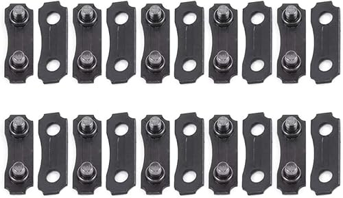 10 Sets schwarze Kettenglied-Reparaturvoreingestellte Gurte Kettensägen-Kettenverbindungsglieder, 10 x Reparatur-Set, Sägekette 3/8 LP Link Repair Preset Chainsaw Zubehör (3/8 Zoll)