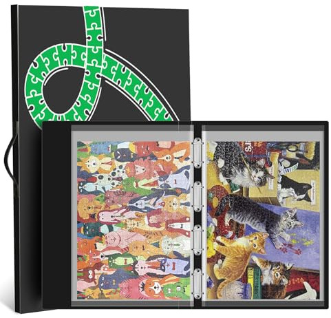 Nariolar Puzzle-Aufbewahrungsordner für 1000 Teile – 15 HD-Taschen, Platz für 30 Puzzles, staubdicht und schützend, das ideale Puzzle-Zubehör, ideal als Weihnachts- und Geburtstagsgeschenk
