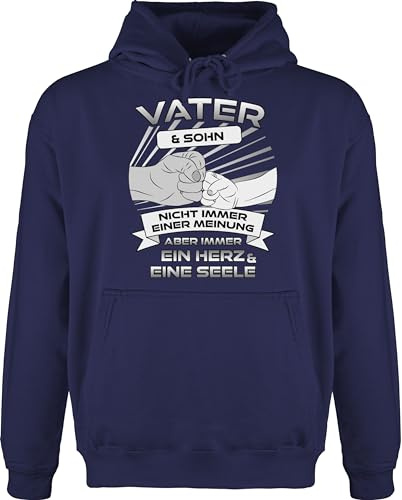 Shirtracer Hoodie Herren Pullover Männer - Vater und Sohn Nicht Immer Einer Meinung | Vater und Sohn Geschenk Sohn | Vatertagsgeschenk für Papa von Sohn - XS - Navy Blau - Papa,