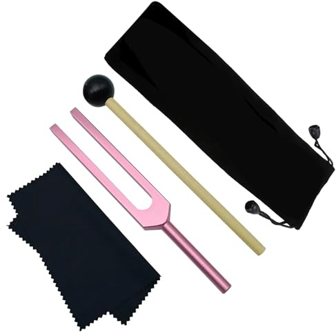 Rordigo Stimmgabel, 528 Hz Stimmgabeln Zur Chakra-Heilung, Klangtherapie, Halten Körper, Geist und Seele in Perfekter Harmonie, Langlebig, Einfache Installation, Pink