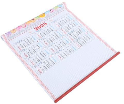 Parliky Jahr Der Schlange Hängender Schriftrollenkalender Haushaltsmonatskalender Wohnaccessoire Hängender Schlangenjahreskalender Wandmonatskalender Planungskalender