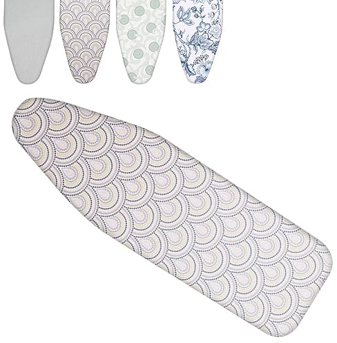 IkErna Ironing Board Covers and Pad 81X30Cm/92X33Cm/97X33Cm/110X35Cm/122X38Cm Iron Board Cover Easy Fit/B/110 * 35Cm
