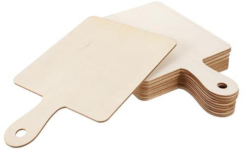 KONTONTY 12pcs DIY Wood Craft Cutting Boards Small Wooden Chopping Boards 23x14cm Unfinished Serving for Home Kitchen Cooking and Food Preparation