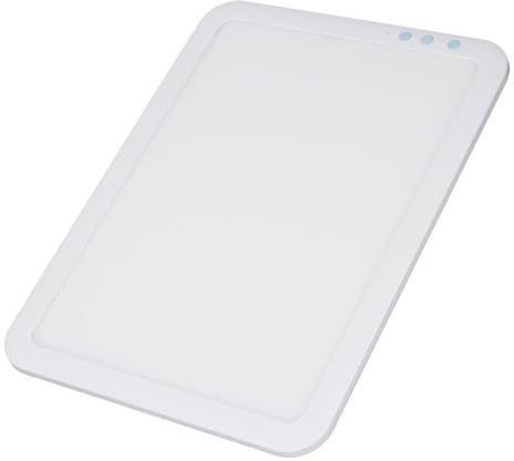 Table Lumineuse LED A4, Plaque Lumineuse avec Batterie 3500 mAh, Luminosité Réglable pour Dessin, Bleu