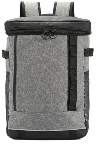 Wesoke grande campeggio Cooler zaino, Leakproof isolato pranzo zaino da viaggio Borsa termica per uomini e donne, Grande capacità Escursionismo Picnic spiaggia viaggio di lavoro Borsa termica, Grigio