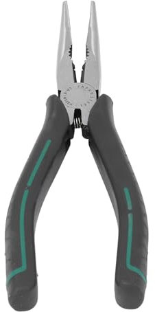8in Needle Nose Pliers with Plastic Coated Non Slip Handle for Jewelers, Micro Builders, Master Craftsmen, Hobbyists, Mechanics, Engineers, Technicians