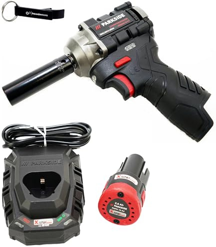 HEADNMORE® Pack - PARKSIDE PERFORMANCE® 12V ½ Perforateur à percussion sans fil PPDSSA 12 + Porte-clés (1x2Ah Batterie)