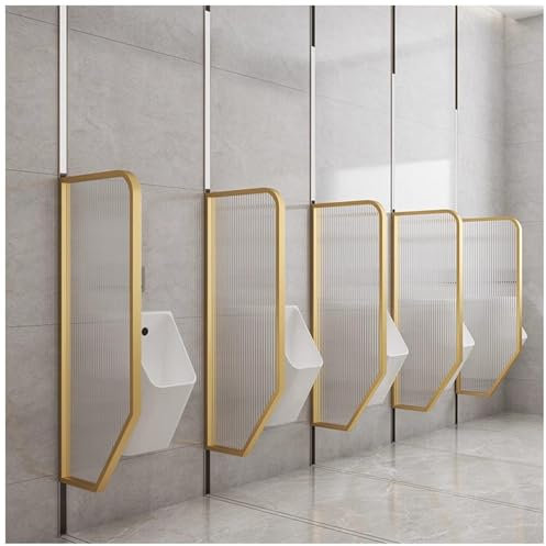 FLEPYHB Schutztrennwand Für Öffentliche Toiletten, Herren-Urinal-Sichtschutzwand Mit Gehärtetem Glas, Wandmontierte Öffentliche Toilettentrennwand Für Hotel, Schule, Einkaufszentrum