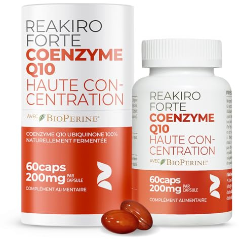 Reakiro Forte Coenzyme Q10 200mg Capsules, 60pcs with BioPerine