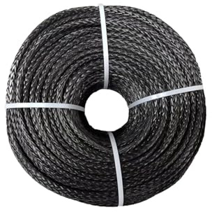 Cuerda sintética for cabrestante de Coche de 5 mm x 100 m, Cuerda de Remolque Resistente for ATV, UTV, Barco, recuperación Todoterreno. Fuerte Capacidad