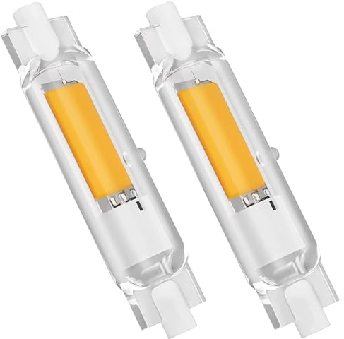 R7S LED 78mm Dimmbar, Warmweiß 20W LED Lampe (ersetzt 200W J78mm Halogen) 3000K, 3000 Lumen, 360° Strahlwinkel, kein Flackern, Sofort 100% Helligkeit, für Stehleuchten/ Deckenstrahler, 2er Pack
