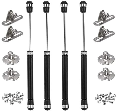 Soportes hidráulicos neumáticos, 4 piezas de soporte elevación puntal gas, puerta armario, resorte, amortiguadores, neumático, choque, varilla hidráulico, tapa automática(60N)