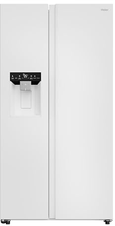Haier Side by Side 90 SERIES 7 HSW79F18DIGW Kühl-Gefrierkombination I Wasser- und Eiswürfeldispenser I Total No Frost I XXL-Nutzinhalt I Wi-Fi & hOn-App I Daylight Beleuchtung