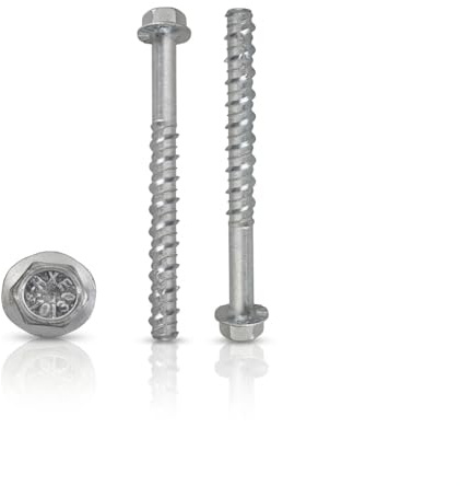 Schössmetall Betonschraube Sechskantkopf 8 x 120 mm | 30 Stück | Sechskantkopf | Teilgewinde | Stahl | verzinkt | SW 10
