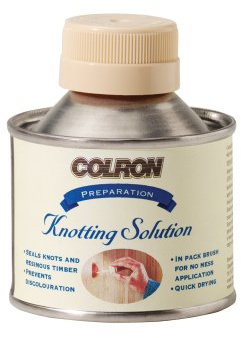 Ronseal Colron Knotting Solution - 125ml | Ronseal RSLCKS125-TB Colron Knotting Solution|125ml quantity|Seals weeping knots to prevent discolouration|Stops wood resi