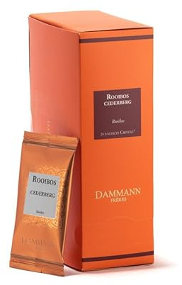 Dammann Frères - Rooibos Cederberg en Sachets 48g, Infusión Natural sin Teína ni Aditivos, Suave y Apta para Todo Momento, Formato Individual, Rooibos Puro Premium