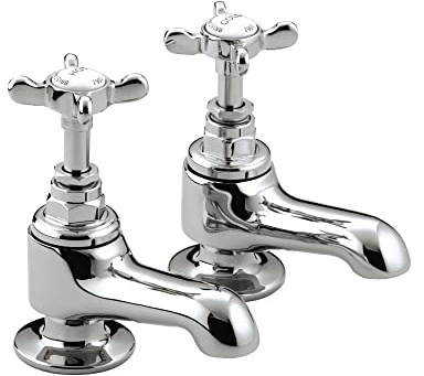 Bristan 1901 Traditional Bathroom Taps, Chrome Pillar Bath taps | N 3/4 C CD, Traditional design, Matching showers and bathroom sink taps available, Lifetime Cover