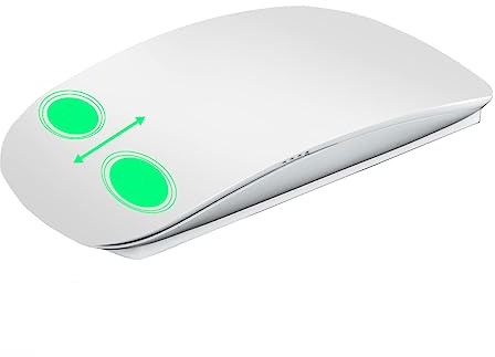 UrChoiceLtd ProMe TM-823 Combo de ratón táctil inalámbrico-Blanco | Ratón Óptico Ultradelgado, Inteligente, Bajo Consumo,3 Botones,1200 DPI, Inalámbrico Y Silencioso, Para MacBook Y Portátiles.