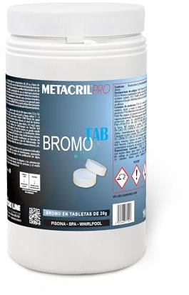 Metacril Pro Bromo Tab, a Base di Bromo, in Pastiglie da 20 gr, Ideale per Piscina o Spa Idromassaggio - 1 KG
