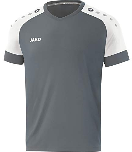 JAKO Herren Trikot Champ 2.0 (Kurzarm), Steingrau/Weiß, L