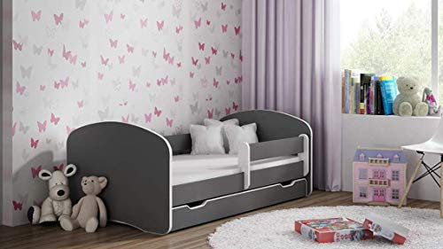 BDW NEU Kinderbett mit 2 Liegeflächen und 2 Matratzen DOPELLBETT 180x90 ALLEGraphit - für Mädchen und Jungen JUGENDBETT || KOSTELNOS Versand ||