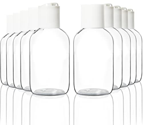 Youngever 12 Pack 120ML Empty Squeeze Containers with White Disc Cap, Plastic Bottles with Disc Top Flip Cap, Refillable Cosmetic Bottles, Squeeze Containers