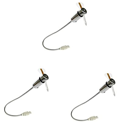 SOLUSTRE 3st Mini- Mini-usb-lüfter Usb-lüfter Mit Nachricht -schwanenhals -fans - Mit Echtzeit Desktop-led- -c- Tragbar Kleiner