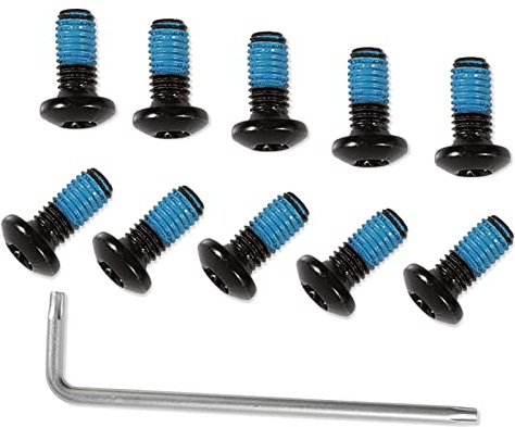 LEONTOOL 12 Pcs Bicycle Disc Brake Bolts M5x10mm MTB Rotor Bolts Black Bicycle Rotor Screws with 1 Pcs T25 Torx Wrench L for Road Bike Mountain Bike