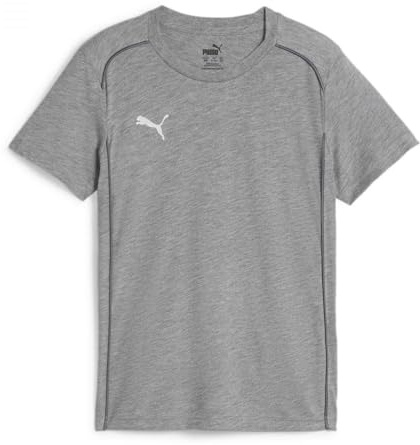 PUMA Teamfinal Casual tee Jr Camiseta, Unisex Adulto, Gris Medio Jaspeado Plata, 128