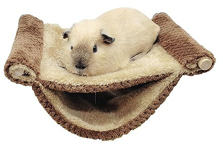 Qcwwy Hängende Hängematte für Haustiere, Kleine Tiere, Hamster-Hängematte, Haus, Maus, Ratte, Hängende Schaukel, Warmes Bett, Haustierkäfig, Hängende Etagenbett-Hängematte für Kleine