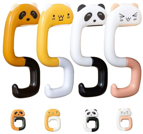 Aweisile Handtaschenhalter für Tisch 4 Stück Tisch Handtaschenhalter Taschenhalter für Tisch Panda Netter Kreativer Handtaschenhalter für Tisch Taschenhalter Handtaschenhalter für Restaurants Schulen