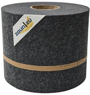 zaun|zu® Vlies 26 m Rolle | Sichtschutzstreifen für Doppelstabzaun | Nachhaltiger Sichtschutz mit Privatsphäre | UV-beständig & wetterfest | Blickschutz | Windschutz Anthrazit 26m