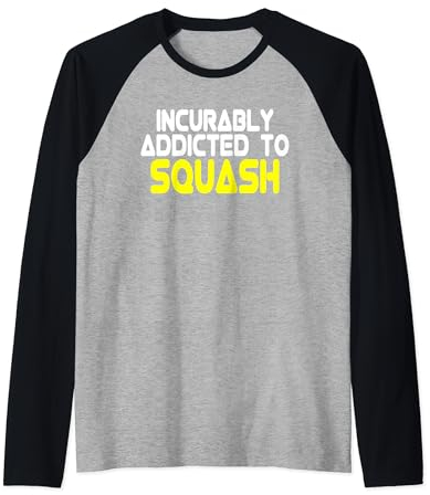 Addicted to Squash - Squash Spieler Spruch Raglan