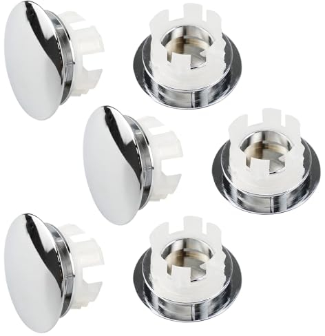6 Pcs Tapa Agujero Lavabo, Tapa Rebosadero Lavabo, Anillo Desbordamiento Lavabo, Para Baño Cocina Repuesto De Lavabo
