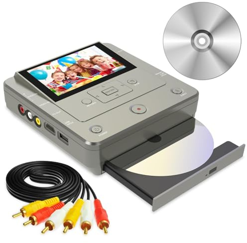 Clariviews VHS till DVD-inspelare, TV till USB-enhet eller SD-kort eller HDD-inspelare, smart telefon WiFi till DVD/USB/SD/HDD-kopia, WiFi APP mediainspelare 【Levereras med 10 gratis DVD-R 】