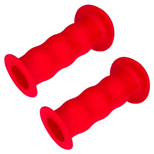 cyclingcolors Manopole impugnature Bici 85mm Manubrio 22mm MTB Vintage Bambino Antiscivolo Bicicletta, Rosso