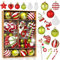 Boules de Noël 50 pièces Boules de Noël Décoration de Noël Boules de Noël en Plastique Boules de Noël Boules de Noël en Plastique Pendentif Elfes Set de décoration de Sapin de Noël Rouge Vert Blanc