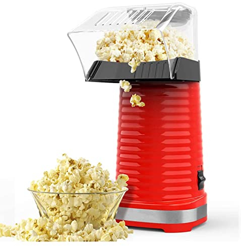 Popcorn Maker, 1200W Home Popcorn Maker, No Oil Required, With Measuring Cup/Removable Lid, Suitable for Birthday Party