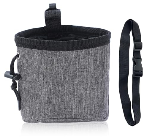 JOOTUEPO Sac à Friandises pour Chien, Multifonctionnel Sac à Nourriture pour Chien avec Distributeur de Sacs à Déjections Canines & Ceinture Réglable pour Le Dressage des Chiens de Promenade