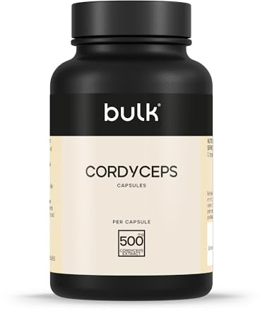 Bulk Cordyceps Capsules, Mushroom Extract Supplement, 30 Capsules, 30 Servings