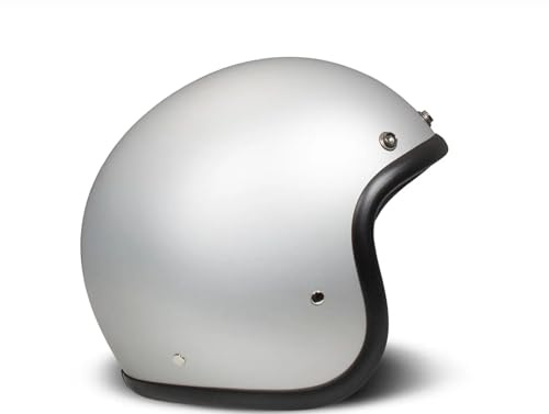 DMD Retro Aluminium Silber Matt Open Face Helm Jethelm Motorradhelm ECE22.06, L