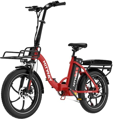 HITWAY E Bike, Ebike mit 250W Motor, Elektrofahrrad 20 Zoll, E-Bike mit 70-150km Reichweite, 7-Gang, APP-Steuerung, faltbar, IP54 wasserdicht, Pedelec