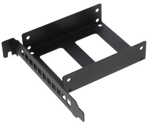 Angoily Étagère SSD Cage de disque dur PCI Support arrière Support de disque dur Accessoires pour PC Adaptateur de disque dur interne Accessoires informatiques Alliage d'aluminium Noir