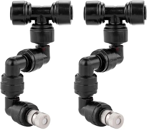 HAFRILY 2 bocchette per terrari rettili regolabili a 360° per impianto di irrigazione, accessori per terrario e acquario, sistema foresta pluviale, spray per condizionamento