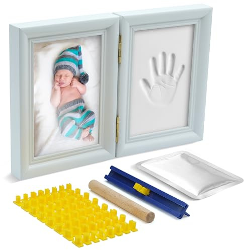 Kit Impronta Mani e Piedi Neonati – Cornice Ricordo Nascita per Bambini – Idea Regalo Originale per Neogenitori