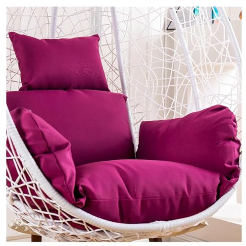 Cojín De Ratán para Columpio De Jardín Al Aire Libre,Cojín Grueso para Silla Colgante para Silla,Hamaca Colgante CojíN Patio JardíN Columpio BalancíN De RatáN(Solo Cojín)(Color:Purple)